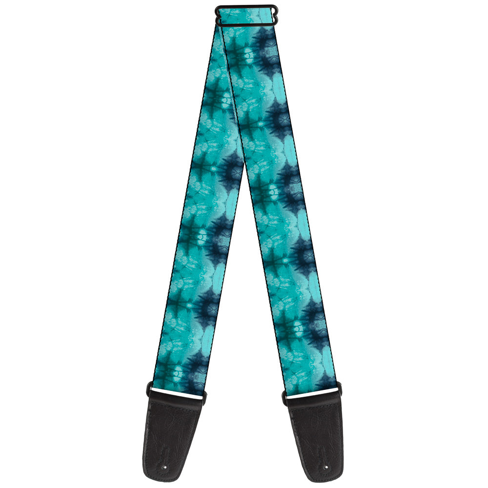 Guitar Strap - Tie Dye Reflection Turquoise Blues Guitar Straps Buckle-Down   