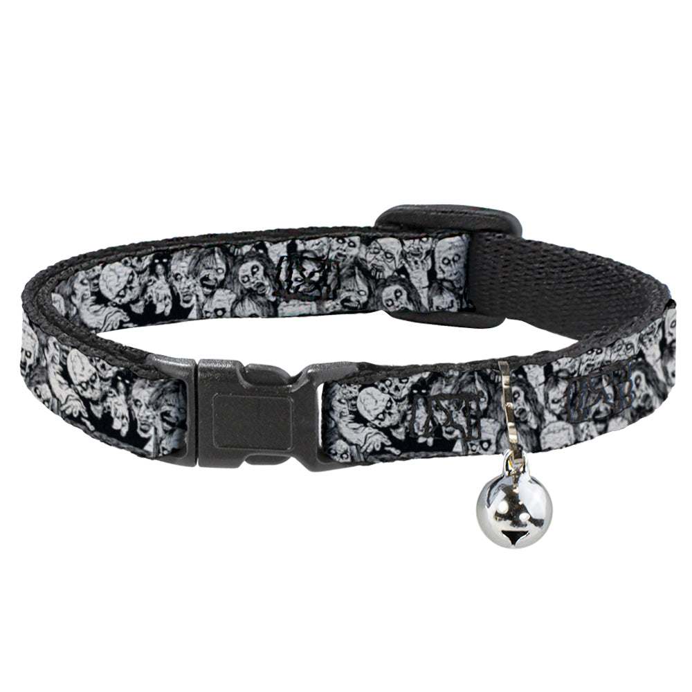 Cat Collar Breakaway - Zombie Skulls Sketch Breakaway Cat Collars Buckle-Down   