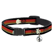 Cat Collar Breakaway with Bell - Star Wars Millennium Falcon Stripe Black Multi Color Breakaway Cat Collars Star Wars   