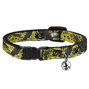 Cat Collar Breakaway - Truth and Justice CLOSE-UP Yellow Breakaway Cat Collars Buckle-Down   