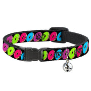 Cat Collar Breakaway - Glaze Donut Expressions Black Breakaway Cat Collars Buckle-Down   