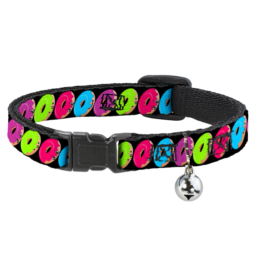 Cat Collar Breakaway - Glaze Donut Expressions Black Breakaway Cat Collars Buckle-Down   