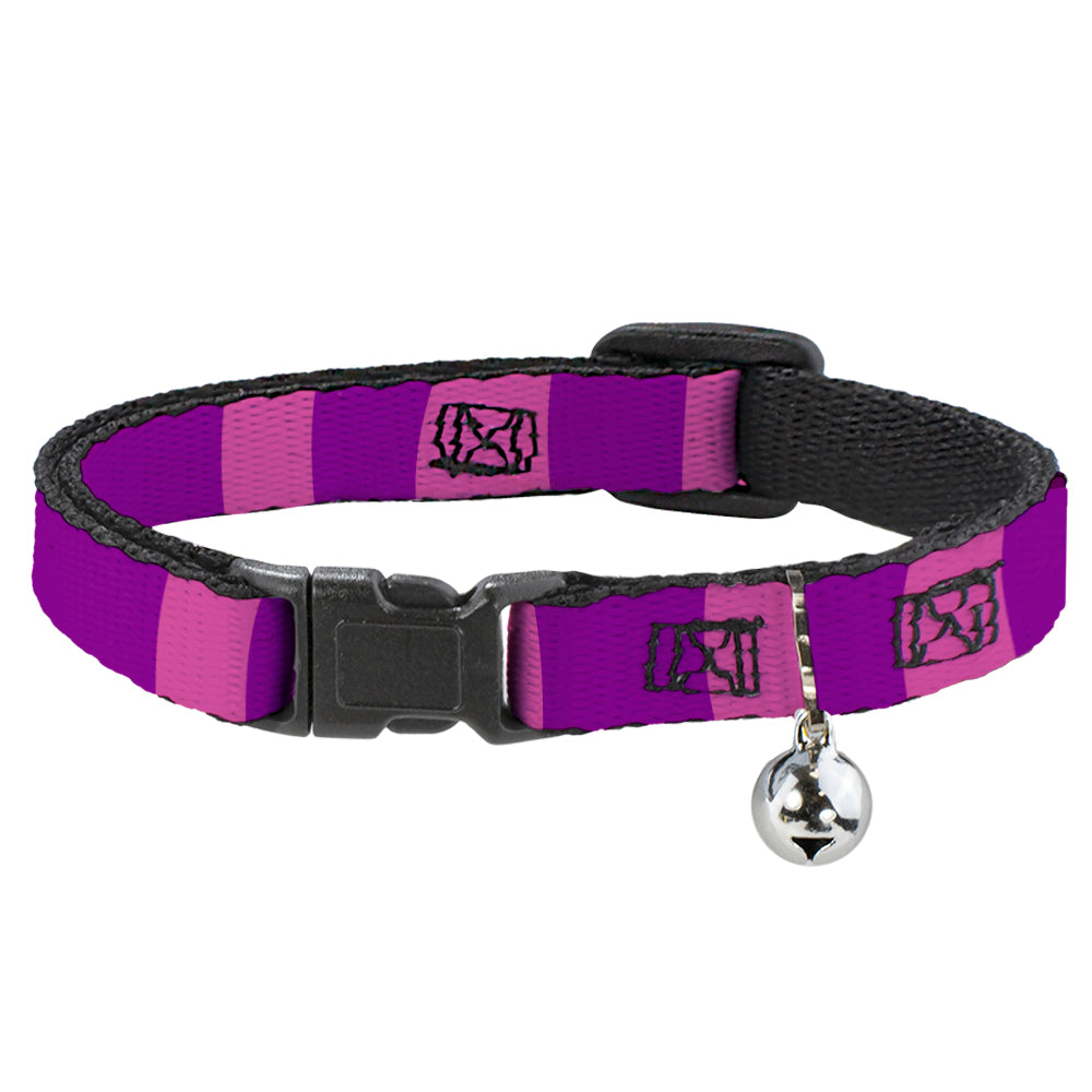 Cat Collar Breakaway - Cheshire Cat Stripe Pink Purple Breakaway Cat Collars Disney   