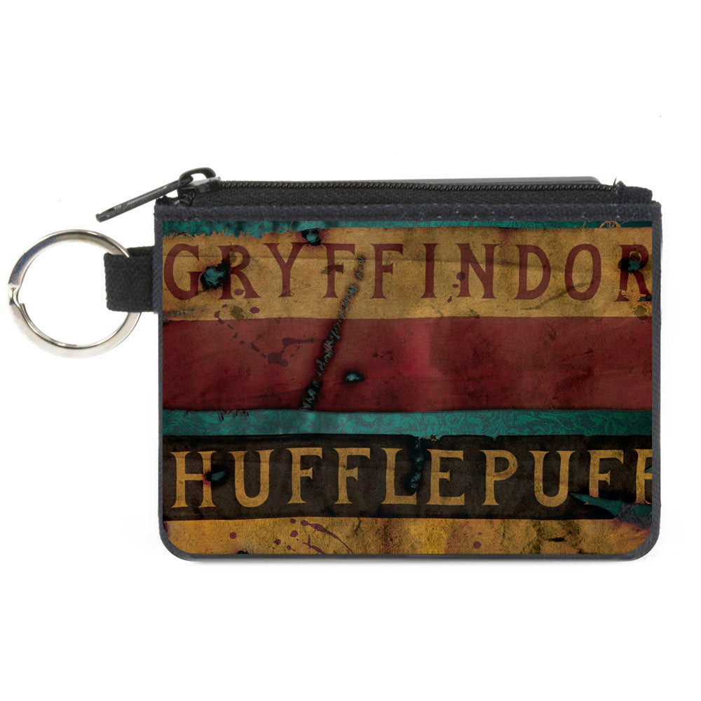 Canvas Zipper Wallet - MINI X-SMALL - GRYFFINDOR & HUFFLEPUFF Burnt Banners Canvas Zipper Wallets Harry Potter Default Title