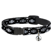 Cat Collar Breakaway - Navajo Gray Black Gray White Breakaway Cat Collars Buckle-Down   