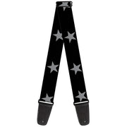 Guitar Strap - Star Black Silver Guitar Straps Buckle-Down   