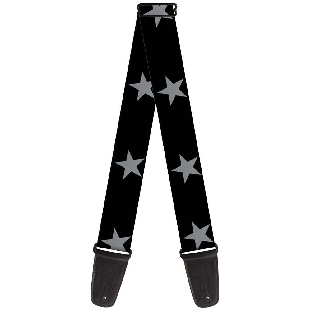 Guitar Strap - Star Black Silver Guitar Straps Buckle-Down   