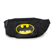 Fanny Pack - Double Zipper - Batman Bat Signal Yellow Black Fanny Packs DC Comics   