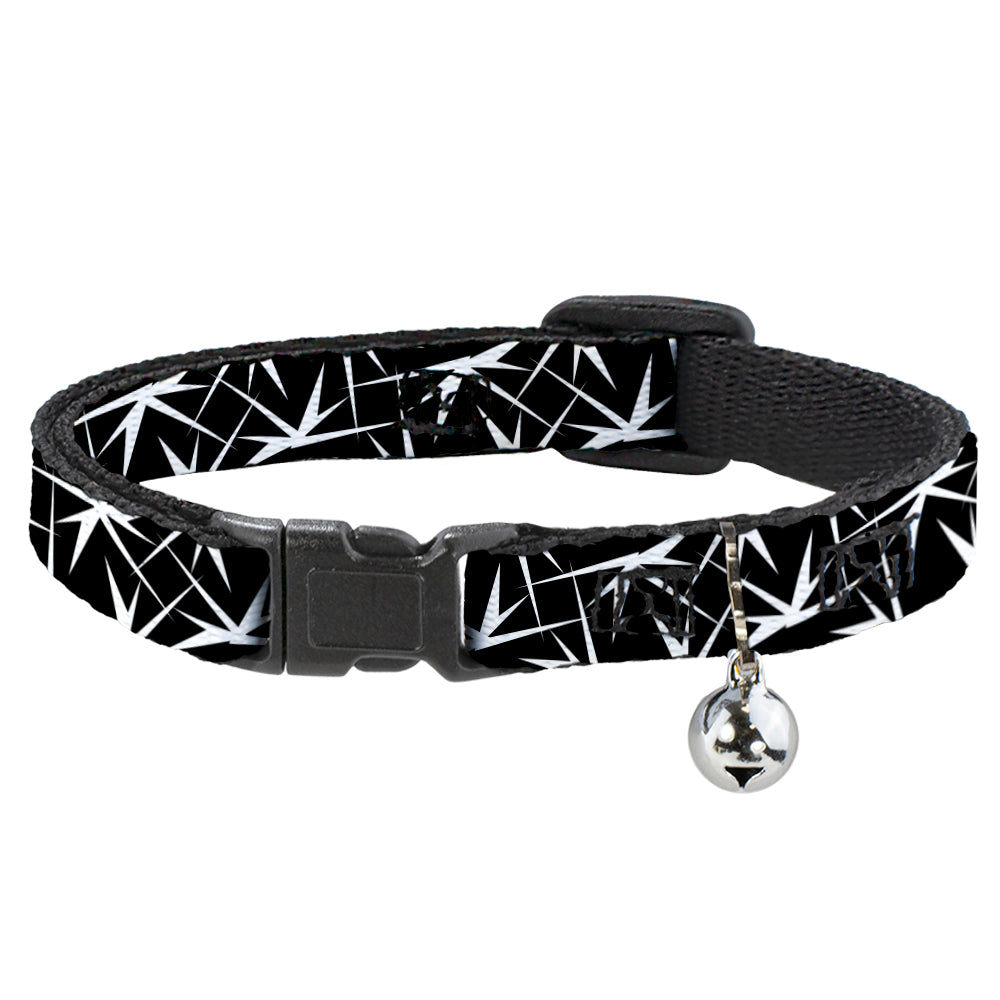 Cat Collar Breakaway - Spikes Scattered Black White Breakaway Cat Collars Buckle-Down   