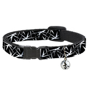 Cat Collar Breakaway - Spikes Scattered Black White Breakaway Cat Collars Buckle-Down   