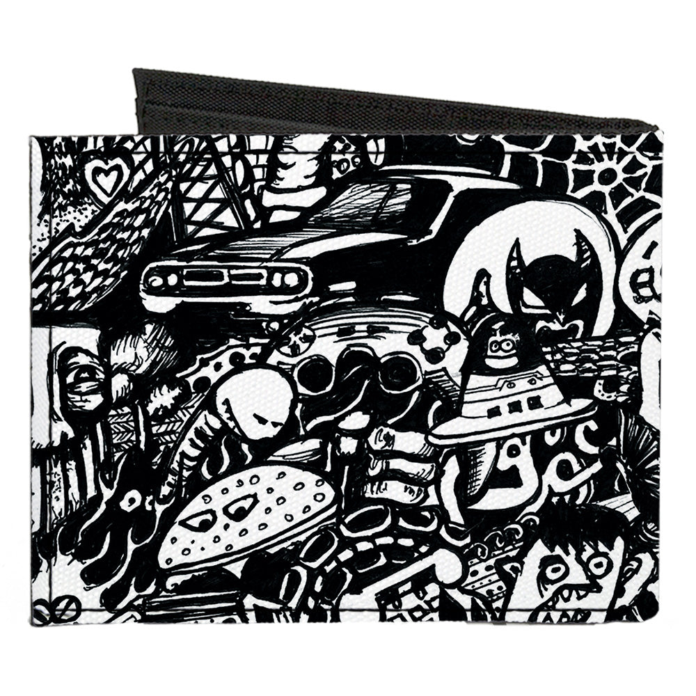 Canvas Bi-Fold Wallet - Comic Nightmare Canvas Bi-Fold Wallets Buckle-Down   