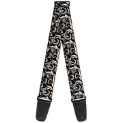 Guitar Strap - Filigree Navy Khaki Guitar Straps Buckle-Down   