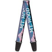 Guitar Strap - Orgeon MT HOOD Scenery Blues Purples Black White Guitar Straps Buckle-Down   
