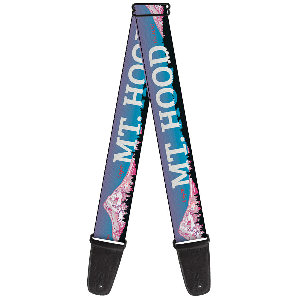 Guitar Strap - Orgeon MT HOOD Scenery Blues Purples Black White Guitar Straps Buckle-Down   