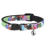 Cat Collar Breakaway - Dots White Transparent Multi Color Breakaway Cat Collars Buckle-Down   