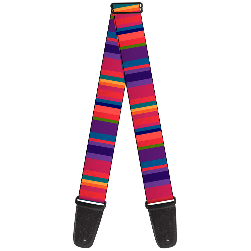 Guitar Strap - Lines Reds Purples Guitar Straps Buckle-Down   