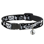Cat Collar Breakaway - Only God Can Judge Me Black White Breakaway Cat Collars Buckle-Down   