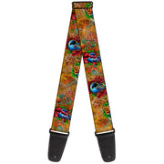 Guitar Strap - Tattoo Johnny-Candles & Skulls Guitar Straps Tattoo Johnny