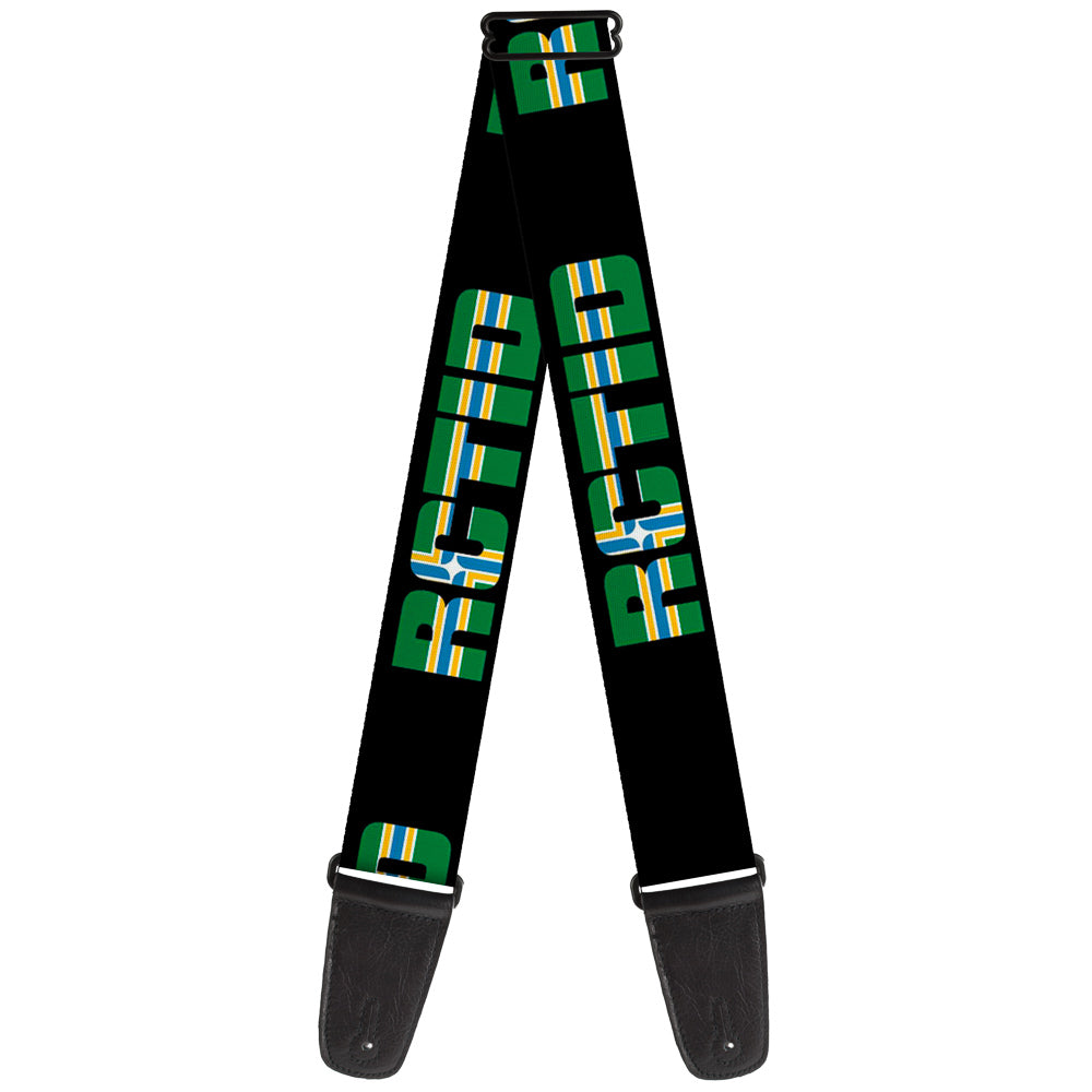 Guitar Strap - RCTID Black Portland Flag Guitar Straps Buckle-Down   