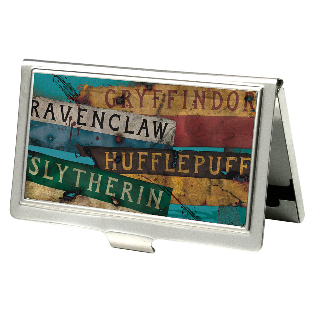 Business Card Holder - SMALL - Hogwarts House Banners Stacked FCG Business Card Holders Harry Potter Default Title