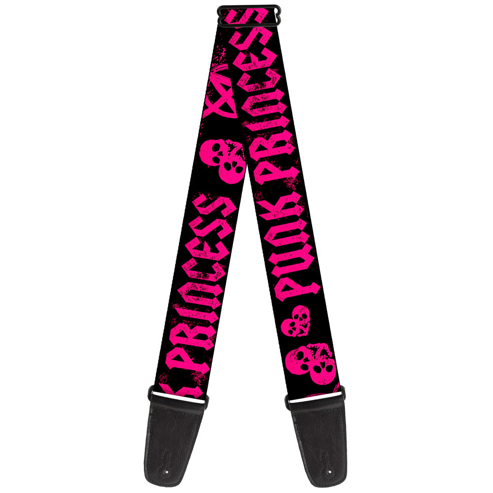 Guitar Strap - Punk Princess Black Fuchsia Guitar Straps Buckle-Down   
