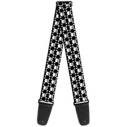 Guitar Strap - Top Skulls Black White Guitar Straps Buckle-Down   
