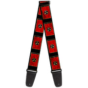 Guitar Strap - Tennessee Flag Black Distressed Guitar Straps Buckle-Down   