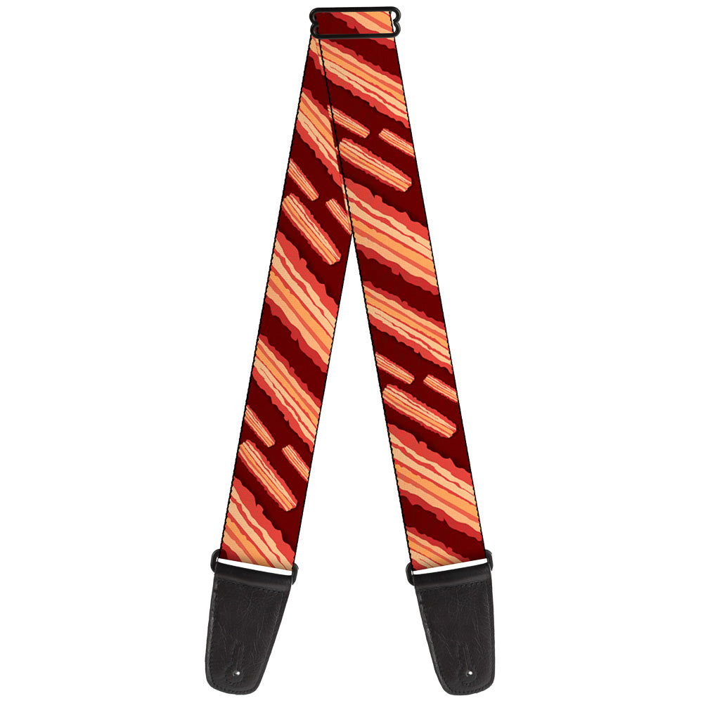 Guitar Strap - Bacon Slices Maroon Guitar Straps Buckle-Down   