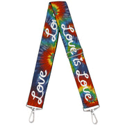 Purse Strap - LOVE IS LOVE BD Tie Dye White Purse Straps Buckle-Down   