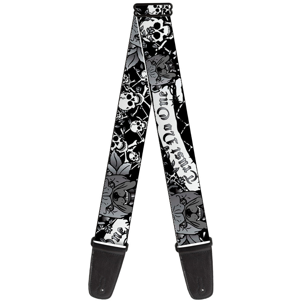 Guitar Strap - Trust No One Black White Guitar Straps Buckle-Down   