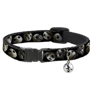 Cat Collar Breakaway - Jack 10-Expressions Staggered Black Breakaway Cat Collars Disney   
