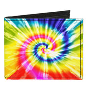 Canvas Bi-Fold Wallet - Tie Dye Swirl Multi Color White Canvas Bi-Fold Wallets Buckle-Down   