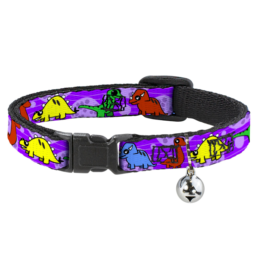 Cat Collar Breakaway - Dinosaur Cartoon Breakaway Cat Collars Buckle-Down   