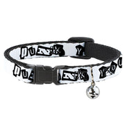 Cat Collar Breakaway - Punk You White Black Breakaway Cat Collars Buckle-Down   