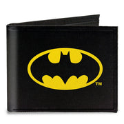 Canvas Bi-Fold Wallet - Batman Black Yellow Canvas Bi-Fold Wallets DC Comics   