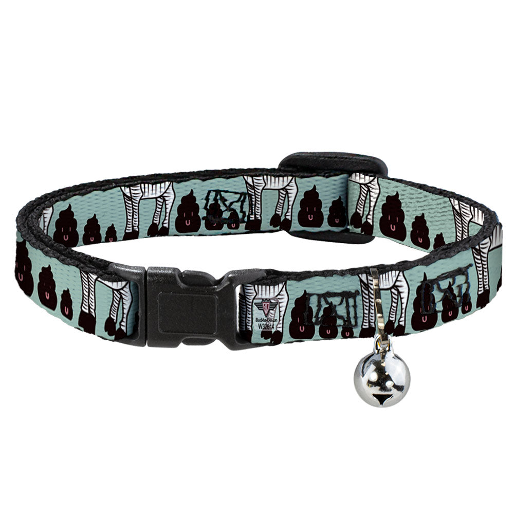 Cat Collar Breakaway - Zebra Poops Color Breakaway Cat Collars Buckle-Down   