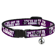 Cat Collar Breakaway - YOU'VE GOT TO BE KIDDING ME! Purple White Breakaway Cat Collars Buckle-Down   