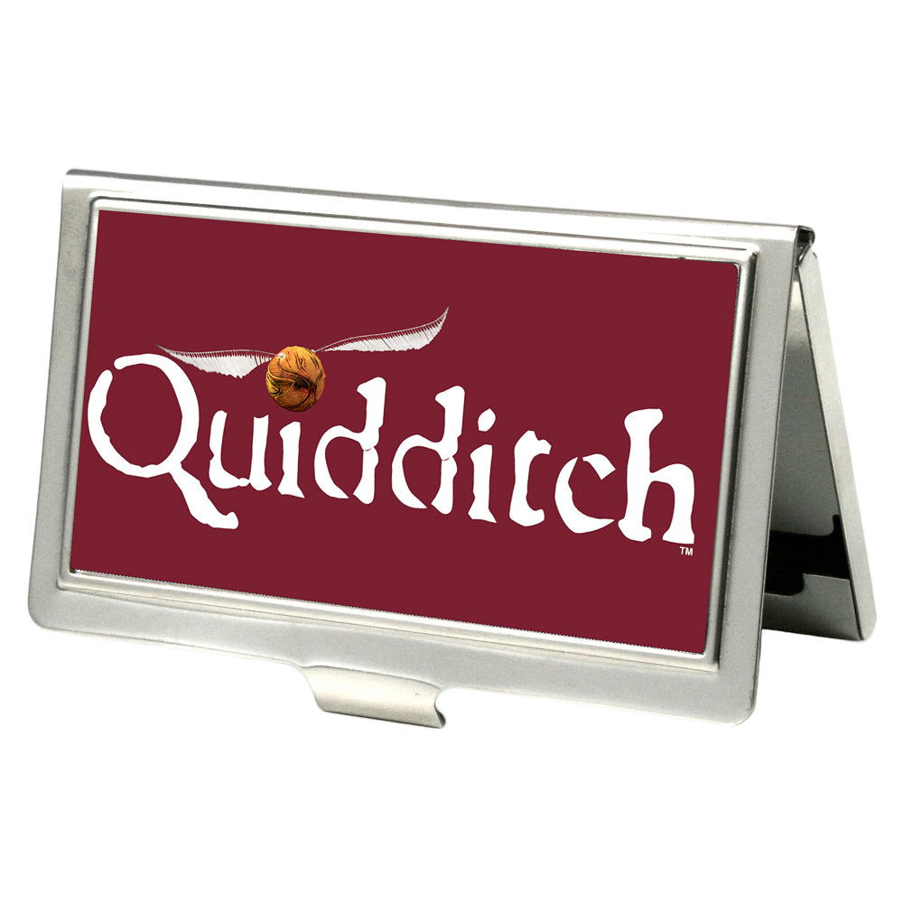 Business Card Holder - SMALL - QUIDDITCH Golden Snitch Ball FCG Burgundy White Business Card Holders Harry Potter Default Title