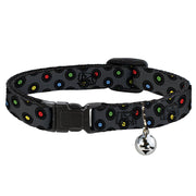 Cat Collar Breakaway - Vinyl Records Gray Black Mutli Color Breakaway Cat Collars Buckle-Down   
