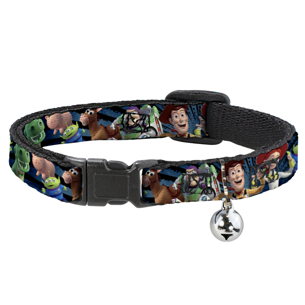 Cat Collar Breakaway - Toy Story Characters Running2 Denim Rays Breakaway Cat Collars Disney   