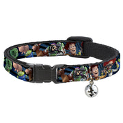 Cat Collar Breakaway - Toy Story Characters Running2 Denim Rays Breakaway Cat Collars Disney   