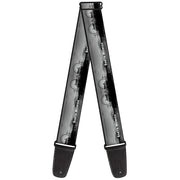 Guitar Strap - Vivid SANTA MONICA Pier Skyline Grays White Guitar Straps Buckle-Down   