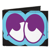Canvas Bi-Fold Wallet - Dopey Eyes Black Baby Blue Purple Canvas Bi-Fold Wallets Buckle-Down   