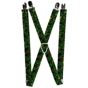 Suspenders - 1.0" - Tattoo Johnny-Evil Clown Suspenders Tattoo Johnny   