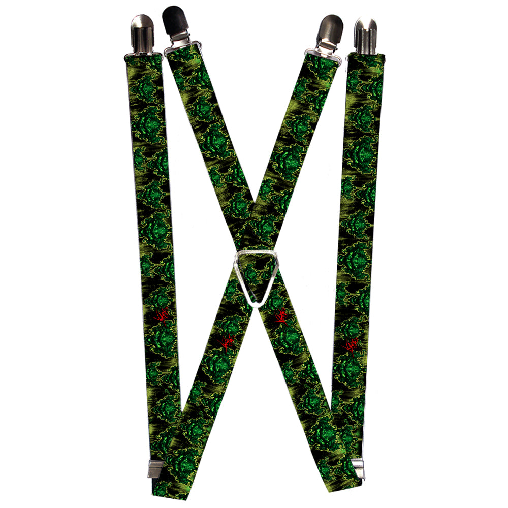 Suspenders - 1.0" - Tattoo Johnny-Evil Clown Suspenders Tattoo Johnny   