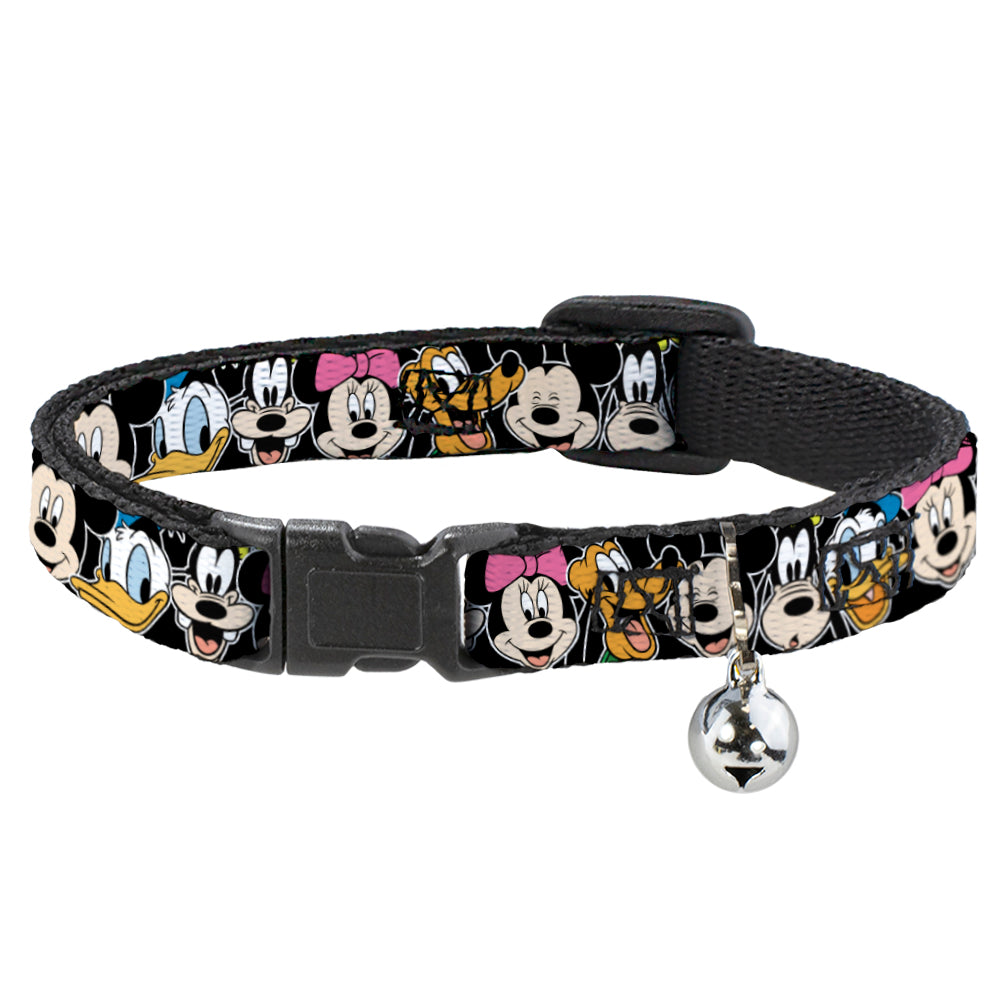 Cat Collar Breakaway - Classic Disney Character Faces Black Breakaway Cat Collars Disney   