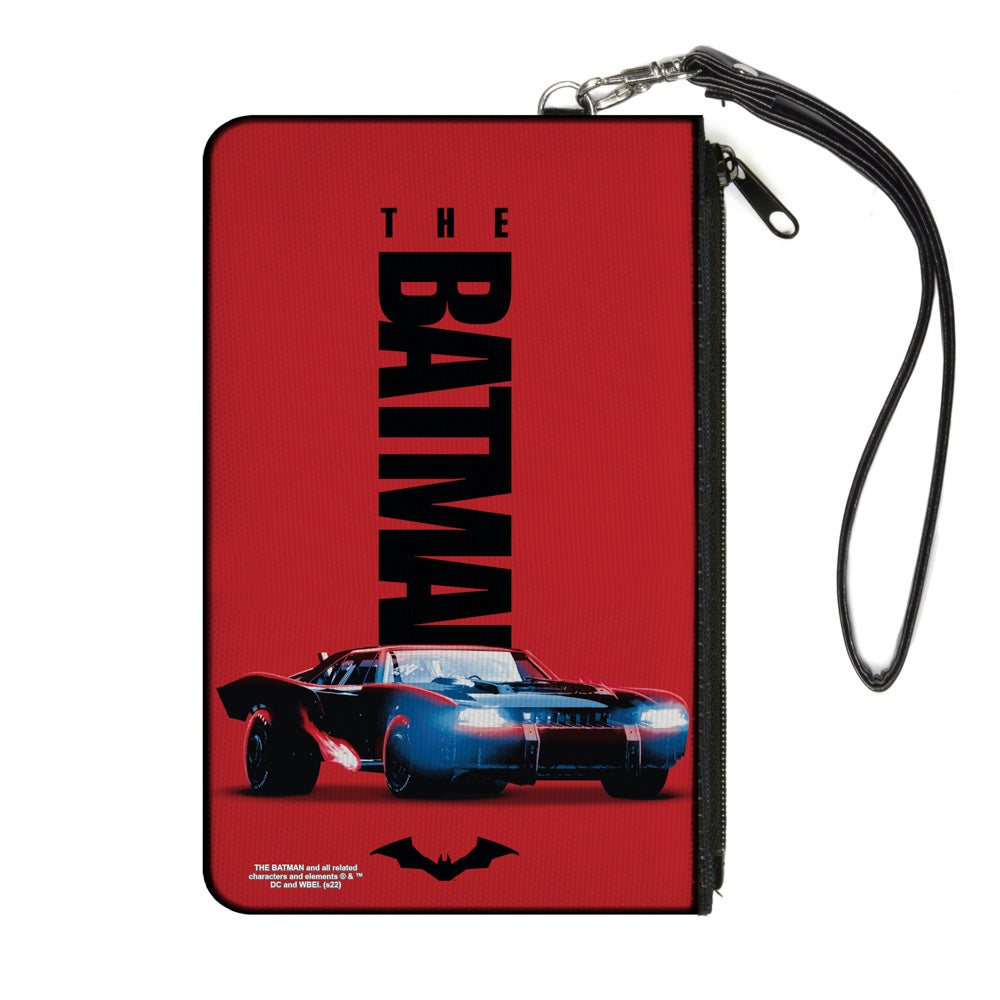 Canvas Zipper Wallet - SMALL - THE BATMAN Movie Batmobile Title Red Black Canvas Zipper Wallets DC Comics   