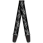 Guitar Strap - Flame Silver Guitar Straps Buckle-Down   