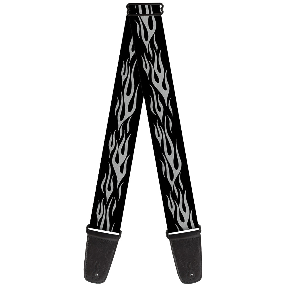 Guitar Strap - Flame Silver Guitar Straps Buckle-Down   