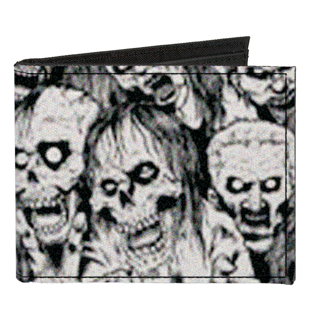 Canvas Bi-Fold Wallet - Zombie Skulls Sketch Canvas Bi-Fold Wallets Buckle-Down   